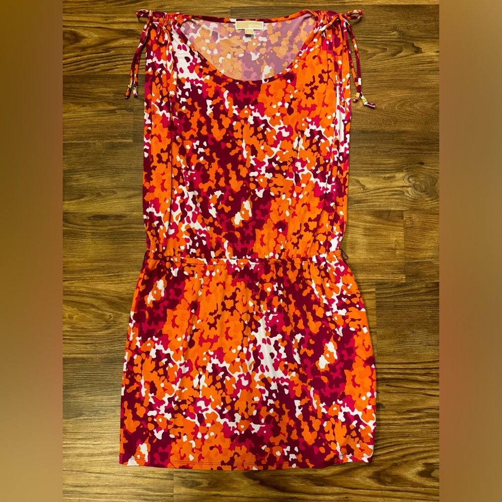 MICHAEL KORS Women’s Midi Orange Dress size Large - Picture 12 of 16